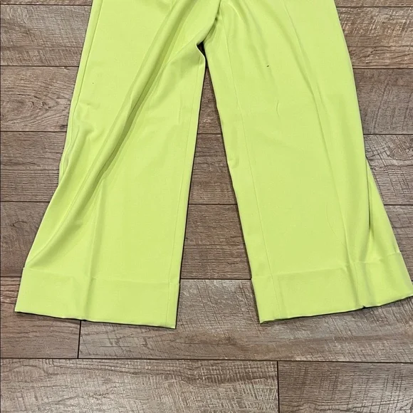 Express Neon Lime Wide-Leg High-Rise Pants - Picture 7 of 10